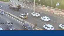 Área de Escape do Novo Anel é utilizada por veículo pesado