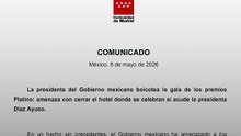 Presidenta madrileña adelanta su regreso de México por el "boicot" incitado por Sheinbaum