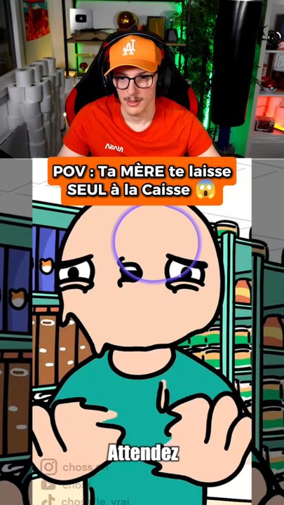 Ta mère te laisse seul à la caisse