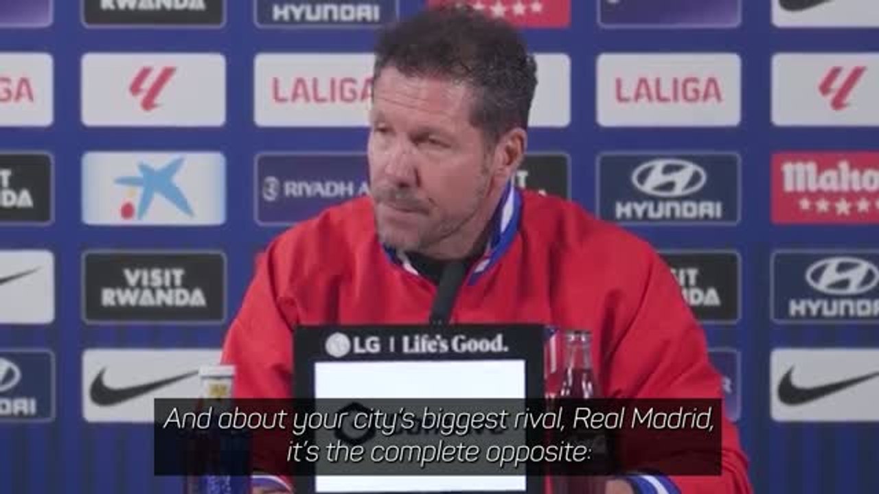 Simeone shuts down question on Real Madrid's issues