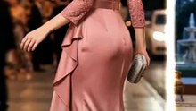 MISSMAY Women's Vintage Floral Lace Ruffle Half Sleeve Evening Party Formal Long Dress