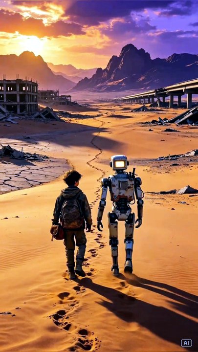 The journey of A robot and a boy