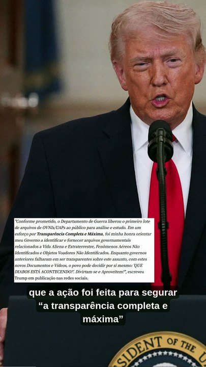 Estados Unidos divulgam supostos registros sobr...
