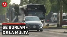 El fracaso de las fotomultas en el Mexibús: invaden el carril frente a las cámaras