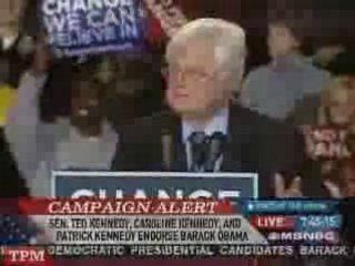 TED KENNEDY SUPPORTING OBAMA - YAAA!!!