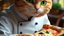 Gourmet Cat’s Pizza Feast 😻🍕🐾