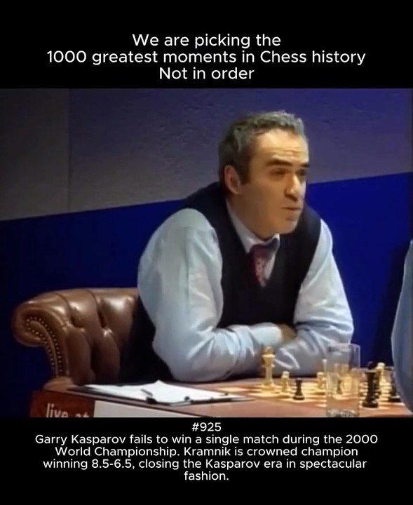 In 2000, 25-year-old Vladimir Kramnik stunned the chess world by dethroning Garry Kasparov, the reigning champion for 15 years, in their London match—winning 8.5–6.5 with just two victories and zero losses.