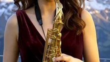 She Played Saxophone at Sunset in Switzerland… and It Feels Unreal 😍🎷 (Most Relaxing Music Ever)