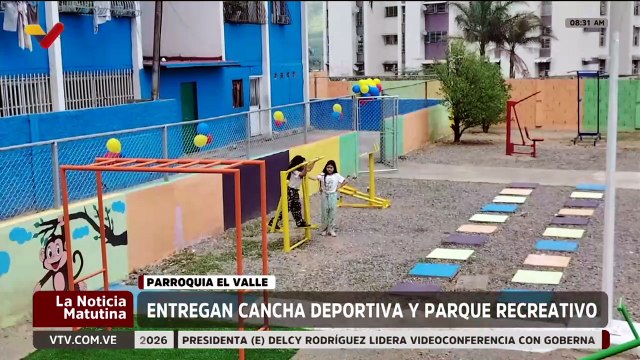 Gobierno de Caracas entrega rehabilitada cancha deportiva en la parroquia El Valle