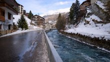 Zermatt Switzerland: A Stunning Snowy River Walk in the Swiss Alps (4K 60fps)