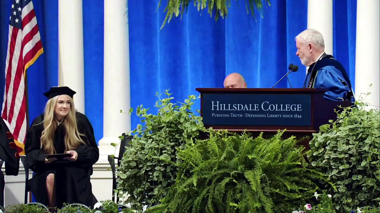 CEO of Turning Point USA and widow of its founder, Charlie Kirk, addresses the class of 2026 at Hillsdale College’s 174th Commencement ceremony.