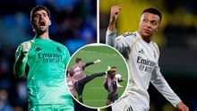 Courtois casi le da una patada en la cara a Mbappé, ¿nueva polémica interna en el Real Madrid?