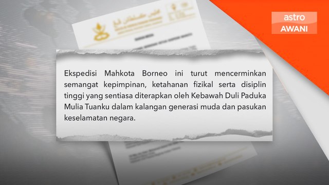 Tengku Mahkota Pahang ketuai ekspedisi Mahkota Borneo