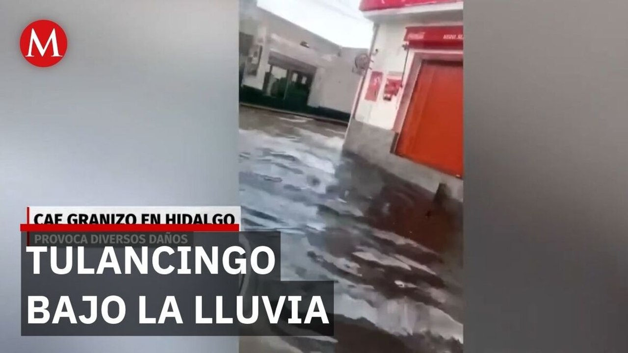 Lluvia con granizo provoca caída de árboles y afectaciones en Tulancingo, Hidalgo