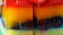 Vibrant Rainbow Jelly Slicing – Smooth Layered Cuts & Glow