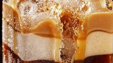 Radiant Giant Coffee Ice Cube – Mesmerizing Glow & Frozen Textures