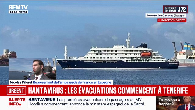 Hantavirus: les ressortissants français seront évacués par avion dans les prochaines heures , indique Nicolas Pillerel, représentant de l'ambassade de France en Espagne