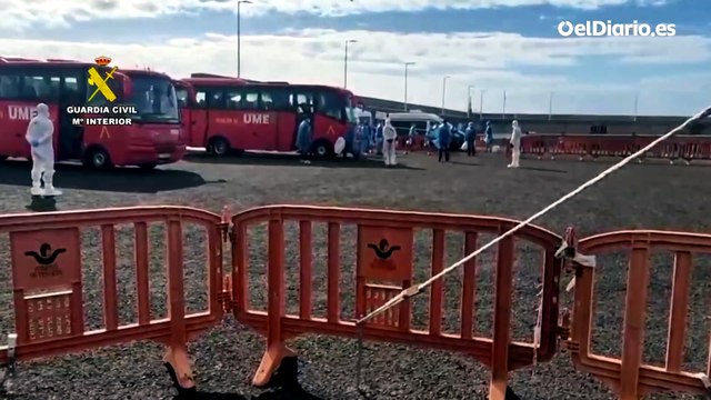 La Guardia Civil escolta a los pasajeros del Hondius al aeropuerto de Tenerife Sur