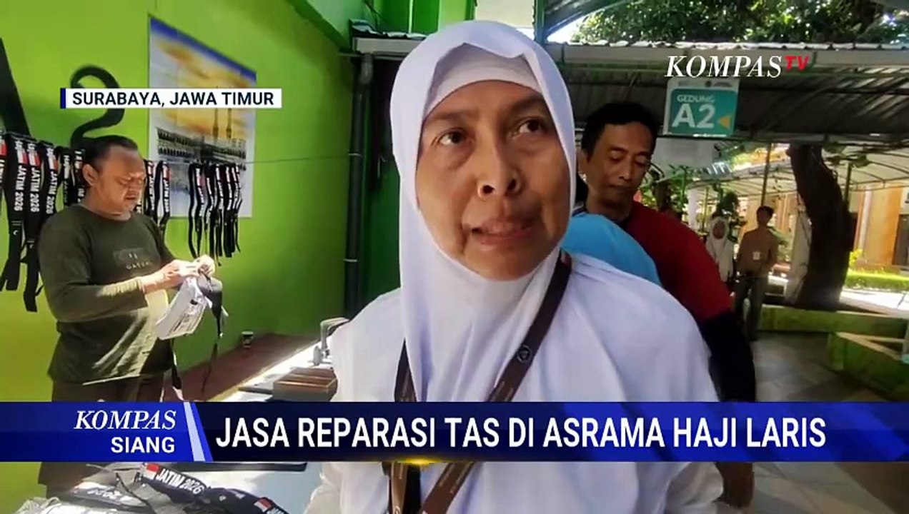 Jasa Reparasi Tas di Asrama Haji Embarkasi Surabaya Laris, Omzet Capai Belasan Juta Tiap Harinya