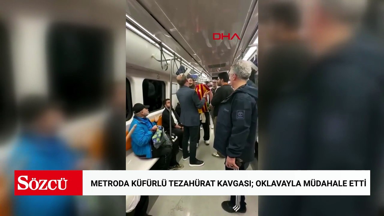 Sarıyer'de metroda küfürlü tezahürat kavgası; oklavayla müdahale etti