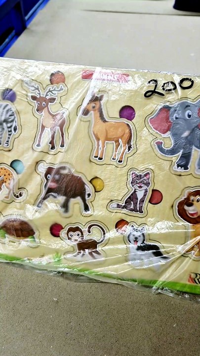 Colorful Wooden Animal Peg Puzzle Set for Toddlers 🐘🦁 | Fun Learning Toy for Kids
