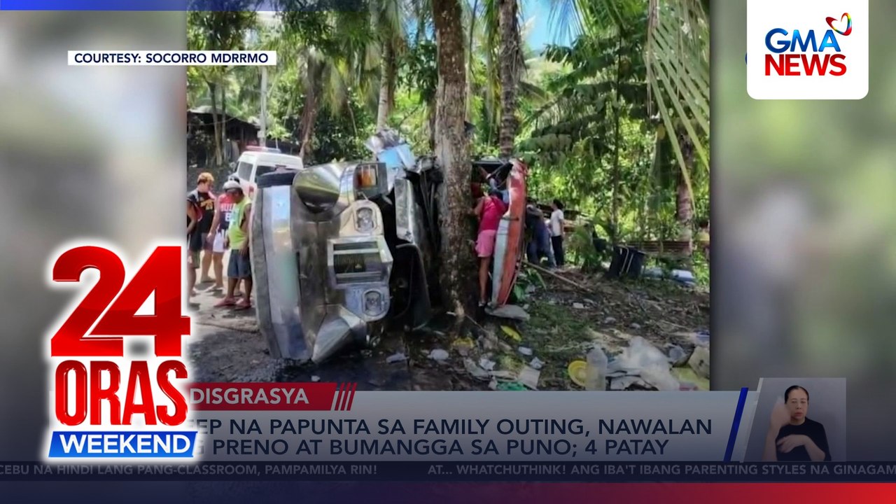 4 patay sa jeep pa-family outing na bumangga sa puno sa Oriental Mindoro | 24 Oras Weekend
