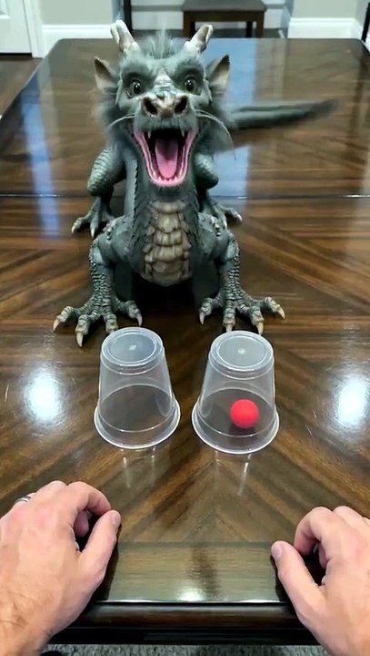 🐉 Dragon Cup Challenge 😱 | Guess Where the Ball Is! #shorts