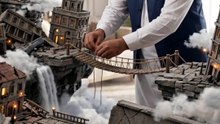 Collapsed Sky City Floating Ruins  Tiny World Factory Studio
