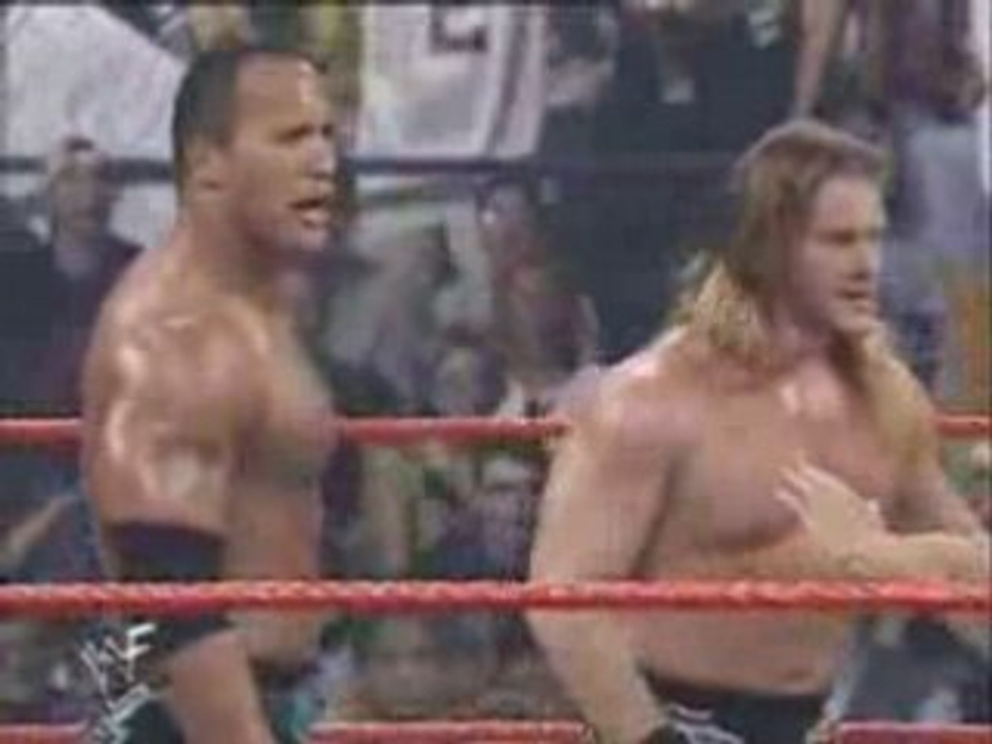 Rhyno & Booker T vs Chris Jericho & The Rock part 1 - video