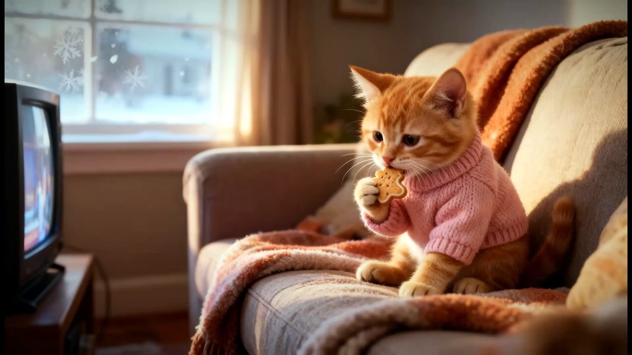 Gingy Shares Her Gingerbread Cookies with a Freezing Kitten 🍪🐱❄️ | Heartwarming Winter Story ❤️