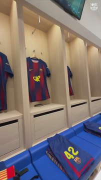 ¡El vestuario del Barça, listo para el Clásico!