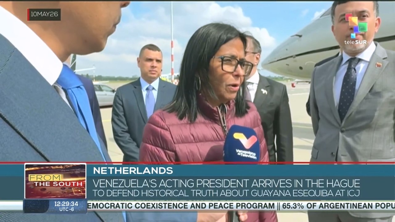 Venezuela’s Acting Pres. arrives in The Hague to defend truth about Guayana Esequiba