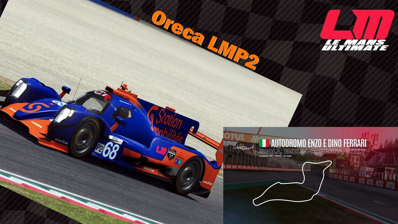 Tour de piste à Imola en Oreca Gibson 07 LMP2 sur Le Mans Ultimate