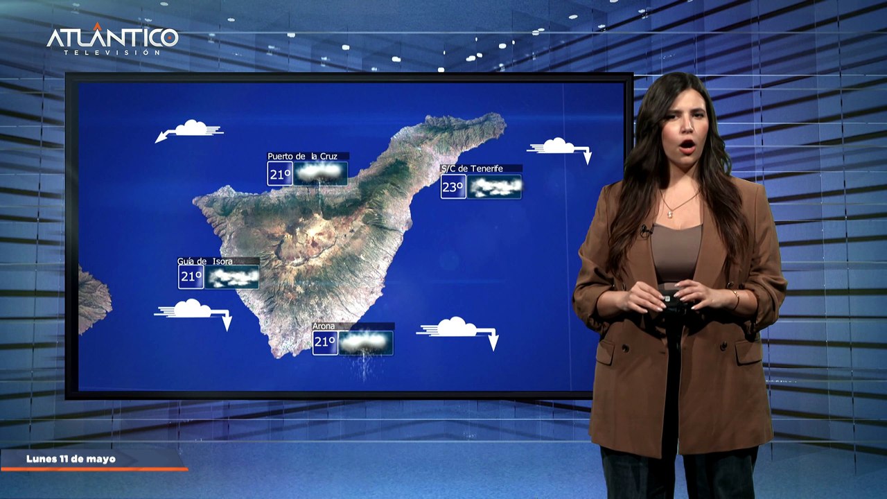 La previsión del tiempo en Canarias para el 11 de mayo de 2026, en Atlántico Televisión.