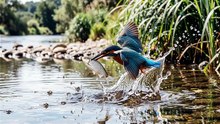 Kingfisher River Dive Strike
