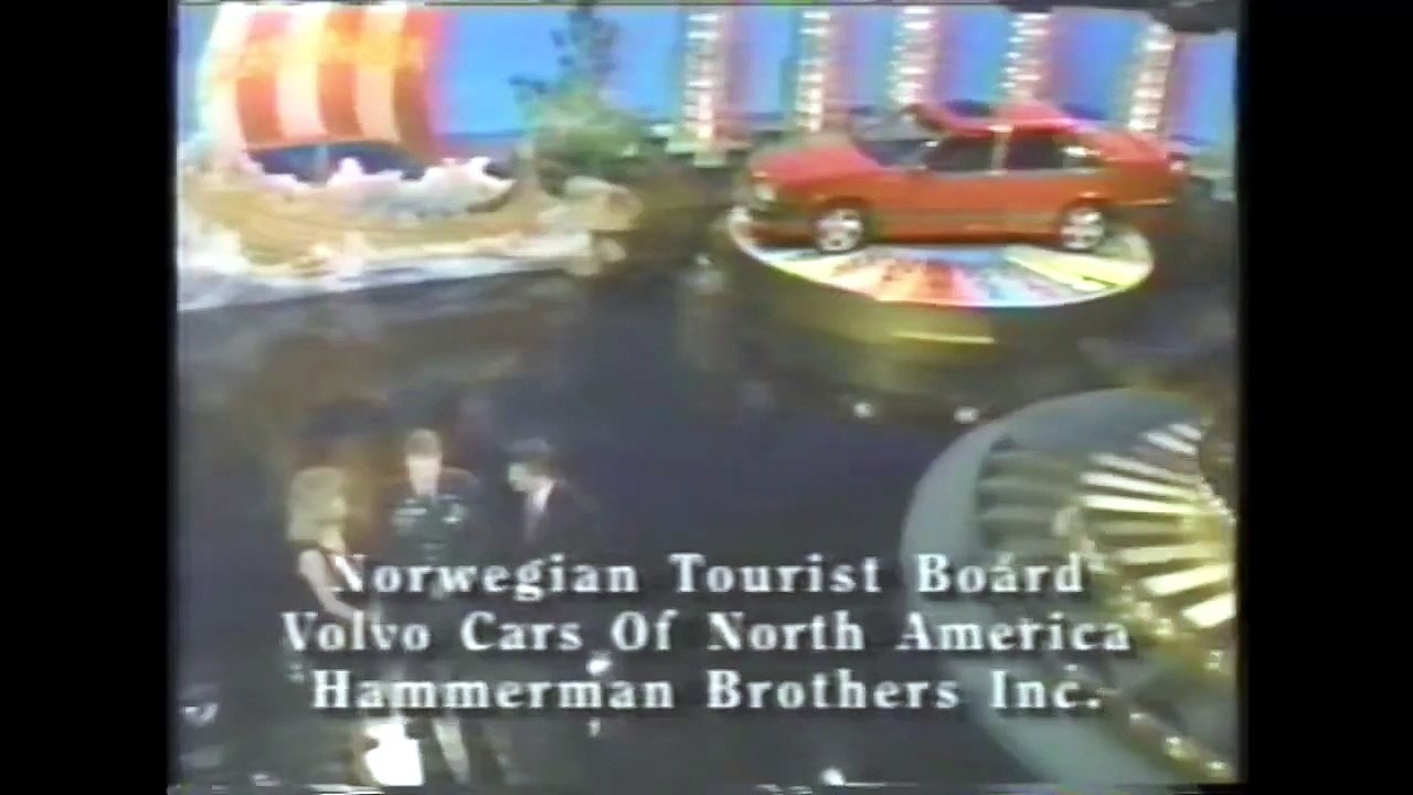 Wheel of Fortune closing credits, 10/9/95