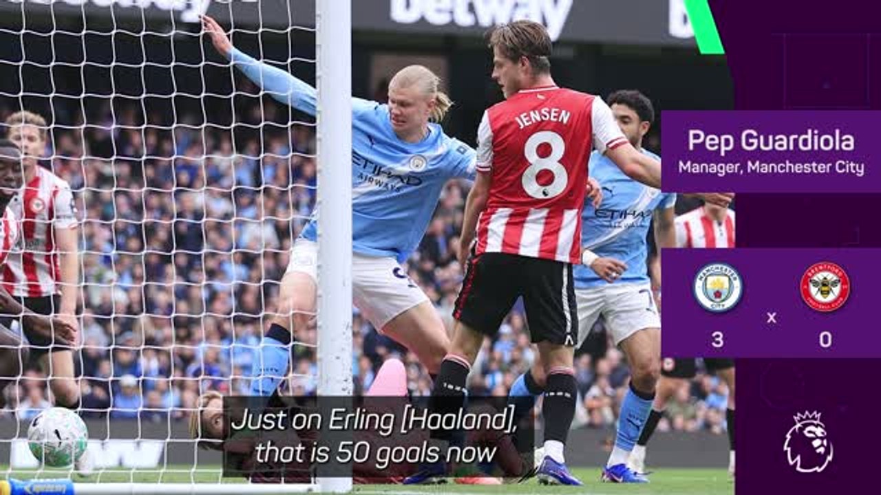 'Incredible' - Guardiola reacts to Haaland scoring 50 goals this season