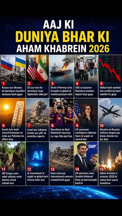Aaj Ki Duniya Bhar Ki Aham Khabrein 2026