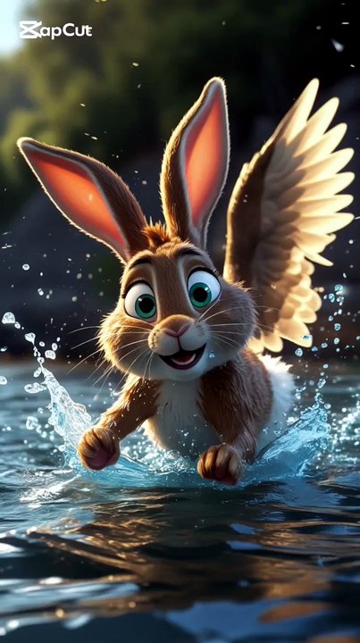 Urgent River Chase 😻🌊🦆🐇  Rabbit & Duck’s Action Moment