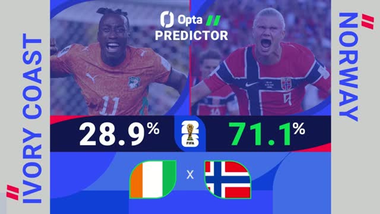 Ivory Coast v Norway - World Cup Opta Predictor