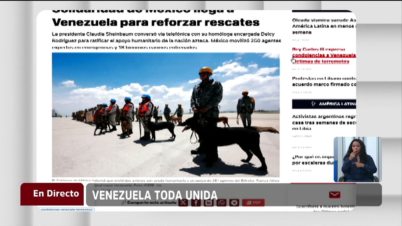 México envía 250 expertos en emergencias y 18 binomios caninos para rescates
