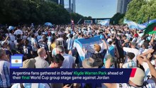 Argentina fans party in Dallas ahead of Jordan game