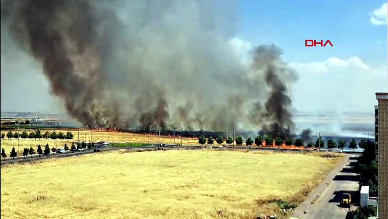 Diyarbakır'da Korkutan Anız Yangını Söndürüldü