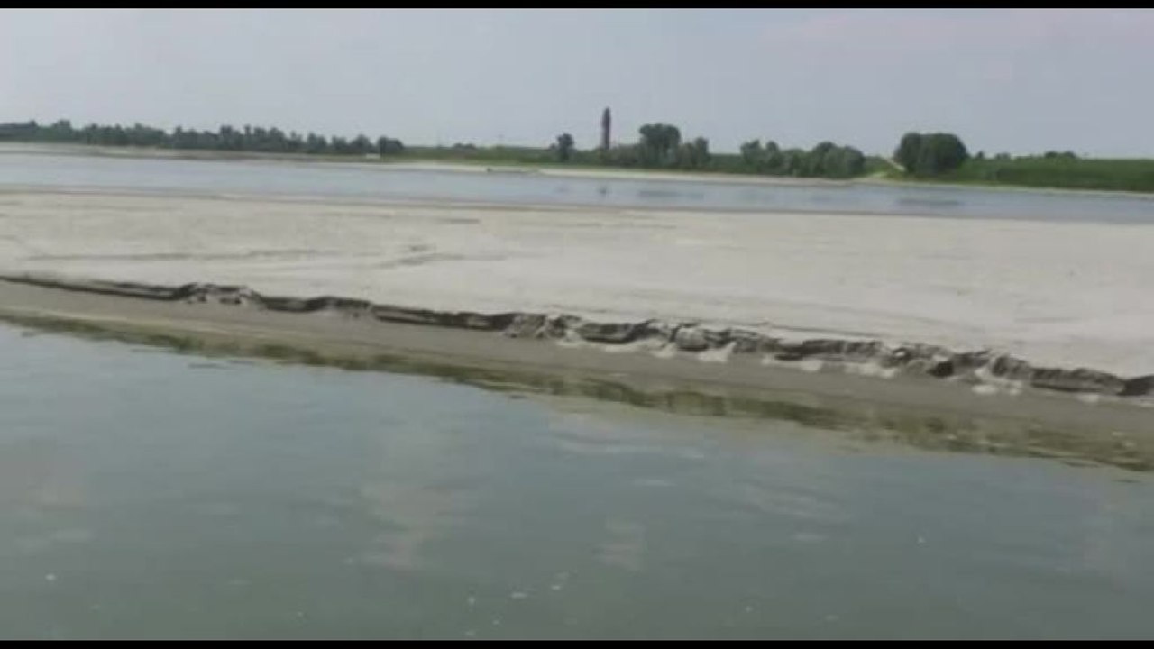 Crisi climatica, il Po a livelli di acqua sempre più bassi