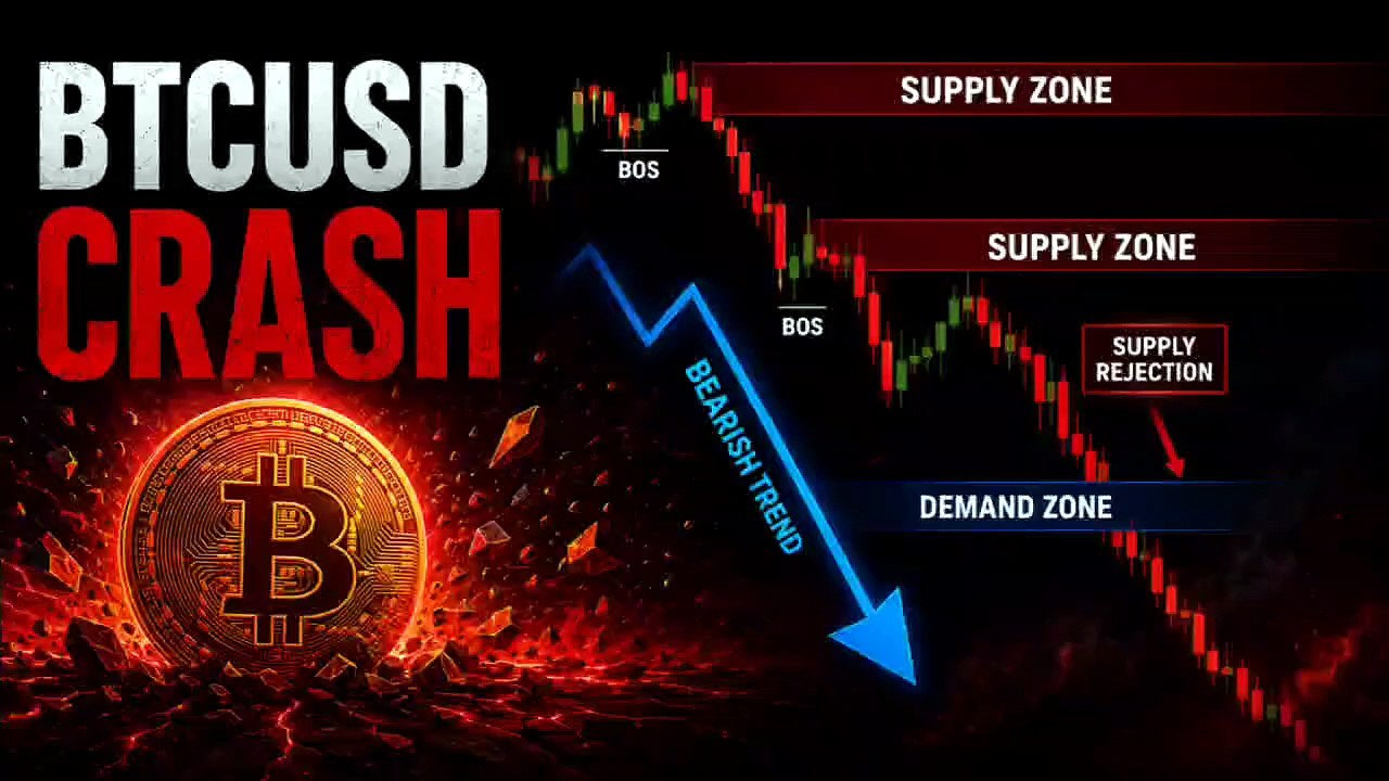 BTCUSD CRASH WHY? Bitcoin Weekend Price Action Analysis Using SMC