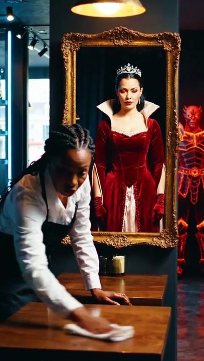 THE TRUTH IS HIDDEN IN THE REFLECTION HE WAITED 1,000 YEARS... SHE’S WEARING A COFFEE SHOP UNIFORM