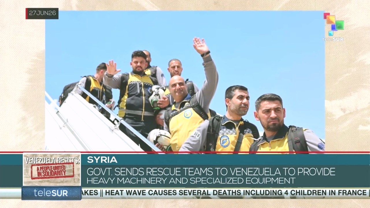 Syria govt. sends rescue teams to Venezuela