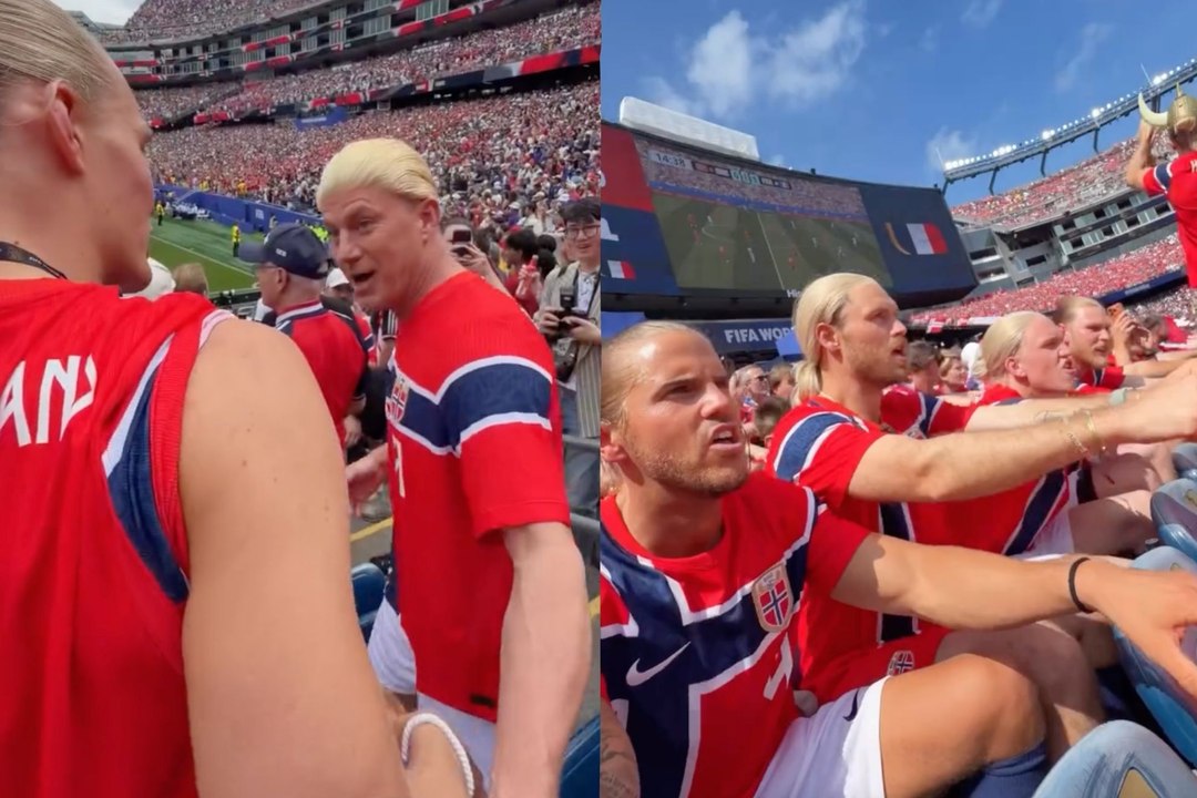 Channing Tatum sorprende al unirse a los dobles de Erling Haaland durante un partido del Mundial