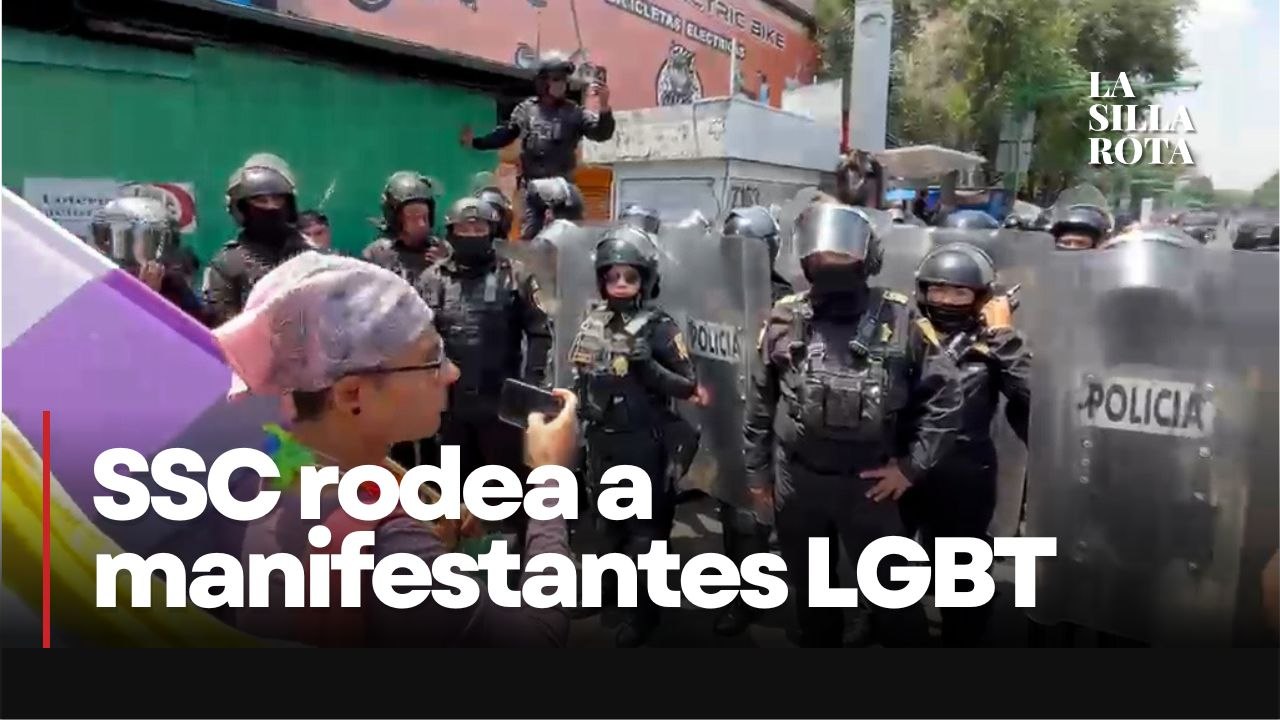 Encapsulan a integrantes de la contramarcha LGBT