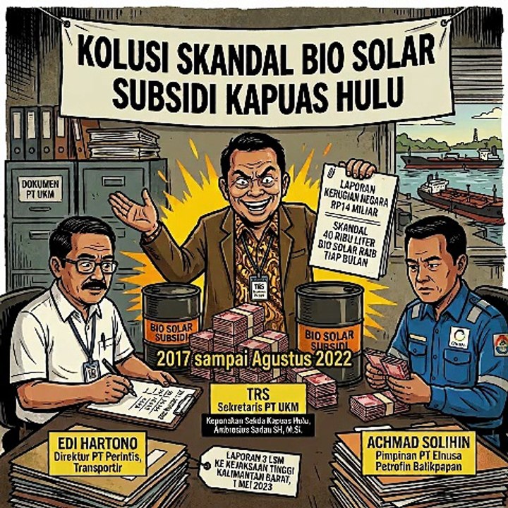 Diduga Libatkan Keponakan Sekda Sadau, 40 Ribu Liter Bio Solar Raib Tiap Bulan, Kerugian Negara Rp14 Miliar!